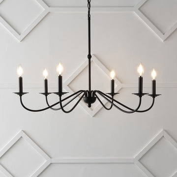 Wicklow 34.75" Bohemian Farmhouse Iron LED Chandelier